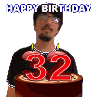 32Nd Birthday Sticker