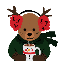 Hot Chocolate Christmas Sticker by Jessica Lau
