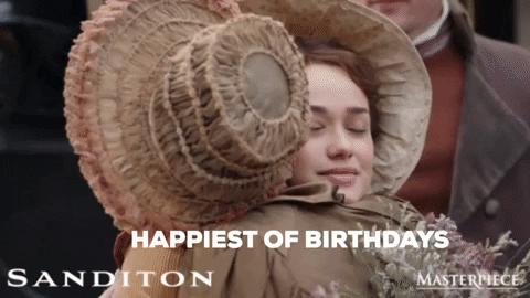 Happy Birthday Hug GIF by MASTERPIECE | PBS