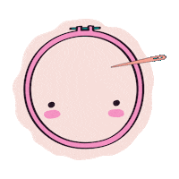 embroidery hoop Sticker
