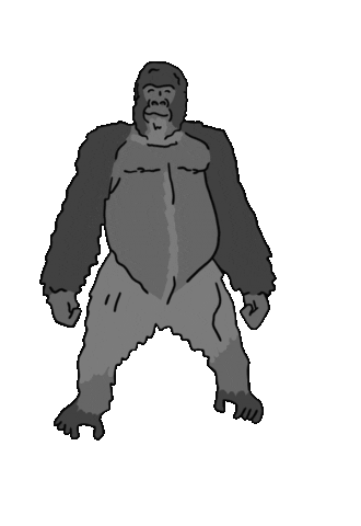 daisyhopebirchenough giphyupload gorilla strut nothankyou Sticker