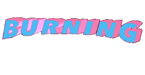 text burning Sticker by killer-angel123