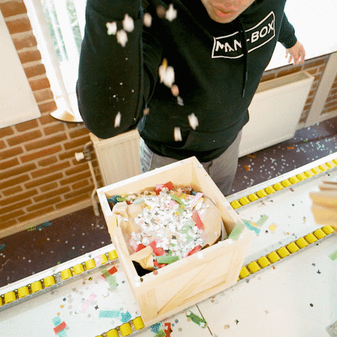 Man-Box giphyupload man box confetti GIF