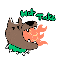 auds_ dog hot take Sticker