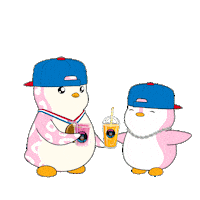Good Morning Cheers Sticker by Pengu Juice Co.