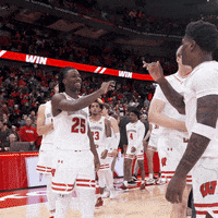 Happy College Basketball GIF by Wisconsin Badgers