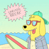 Spring Break Dog GIF by Animation Domination High-Def