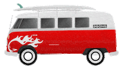 Travelling Camper Van Sticker by GONG GALAXY
