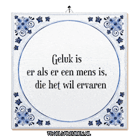 Moment Geluk Sticker by Tegelspreuken.nl