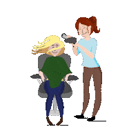 Drawwithmegann hair salon hair salon blowdry Sticker