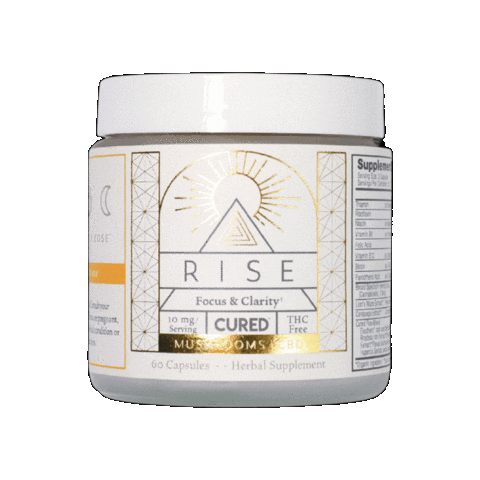 CuredNutrition giphygifmaker focus rise supplement Sticker