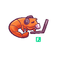 Flocksy coffee job mondays shrimp Sticker