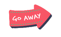 Go Away Sticker by Mybeautypedia
