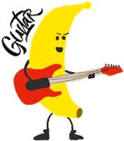 Banana Guitarpr Sticker by Guitar Pr & Communication Consultancy