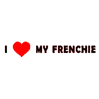 frenchiemania love heart amor bulldog Sticker
