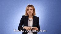 The List Goes On And On