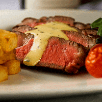 AubreyAllenLeamington cooking steak GIF