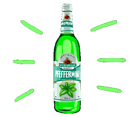 Alcohol Peppermint Sticker