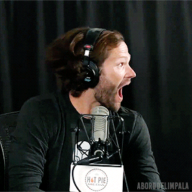 aborddelimpala shocked applause jared padalecki aborddelimpala GIF