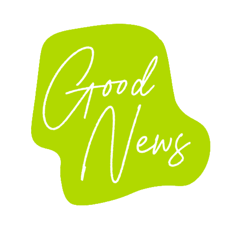 Happy Good News Sticker by Tracey Hoyng