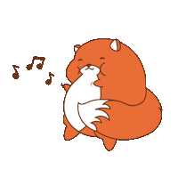 Red Fox Dancing Sticker