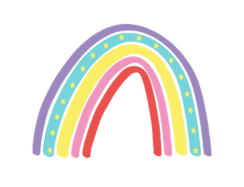 criativoteca giphyupload rainbow arco-iris criativoteca Sticker