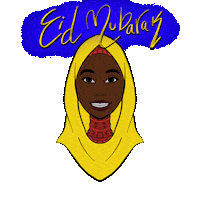 happy african muslim Sticker