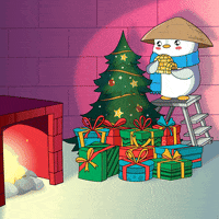 Merry Christmas Gift GIF by Pudgy Penguins