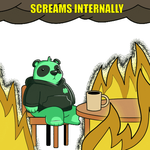 Stressed On Fire Sticker by SuperVerse