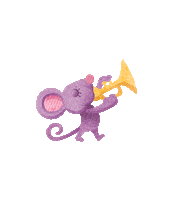 HylandsHealth music kids purple mouse Sticker