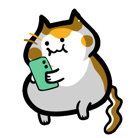 Cat Watching Sticker by Poku Meow