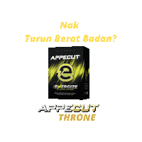 appecutthrone appecut appecut energize nak diet nak turun berat Sticker