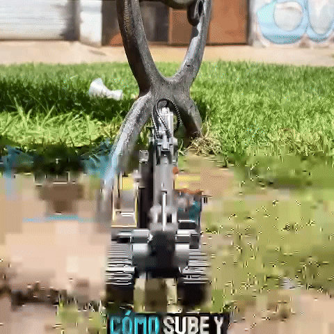 GIF de maniobra de la retroexcavadora