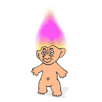 alessmc funny rainbow troll nostalgic GIF