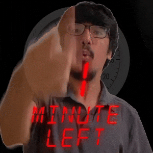 1 MINUTE LEFT!!