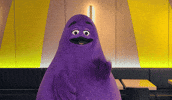 Grimace Raising Hand GIF by McDonald's CZ/SK