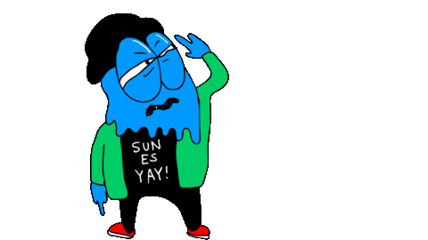 sun meet grimey Sticker by deladeso