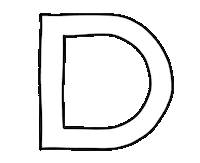 D Letter Sticker by Daniela Nachtigall
