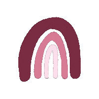 pineapplesheep pink rainbow doodles arch Sticker