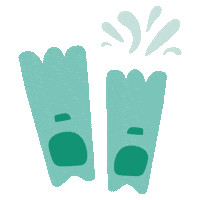 inthedeep swimming swim splash flippers Sticker