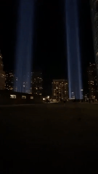 Lights Beam From Former World Trade Center Site on 20th Anniversary of 9/11 Terror Attack in New York City