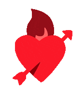 On Fire Heart Sticker by GrosseLiebe