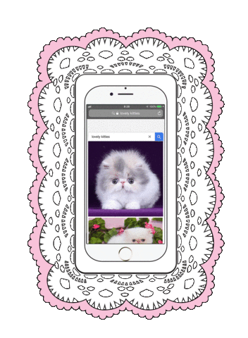 mobile phone cat Sticker by Valerievi