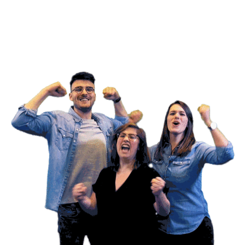 cheering emily Sticker by Leadrs