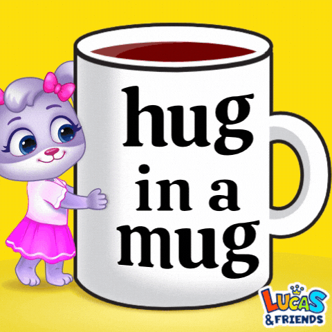 Good Morning Hug GIF by Lucas and Friends by RV AppStudios