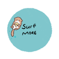 Surf Otter Sticker