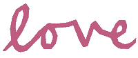 Pink Love Sticker by Louisa Taylor Studio