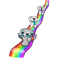 Polar Bear Rainbow Sticker by Cascade Method