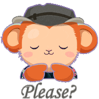 monk3yseendo please prettyplease monk3yseendo sparkymonk3y Sticker