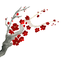 Red Flower Sticker by Kung Fu Burzaco